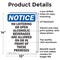 Signmission No Loitering Or Open Alcoholic OSHA Notice Sign, Aluminum, 10in W x 14in L, 2PK OS-2PACK-NS-A-1014-V-14697 - alternate 5